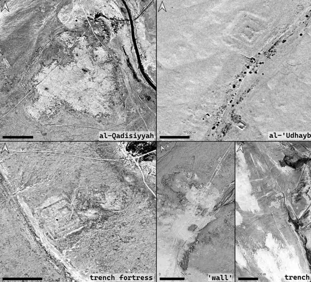 Снимок KH9 1973 года с изображением основных обнаруженных объектов.