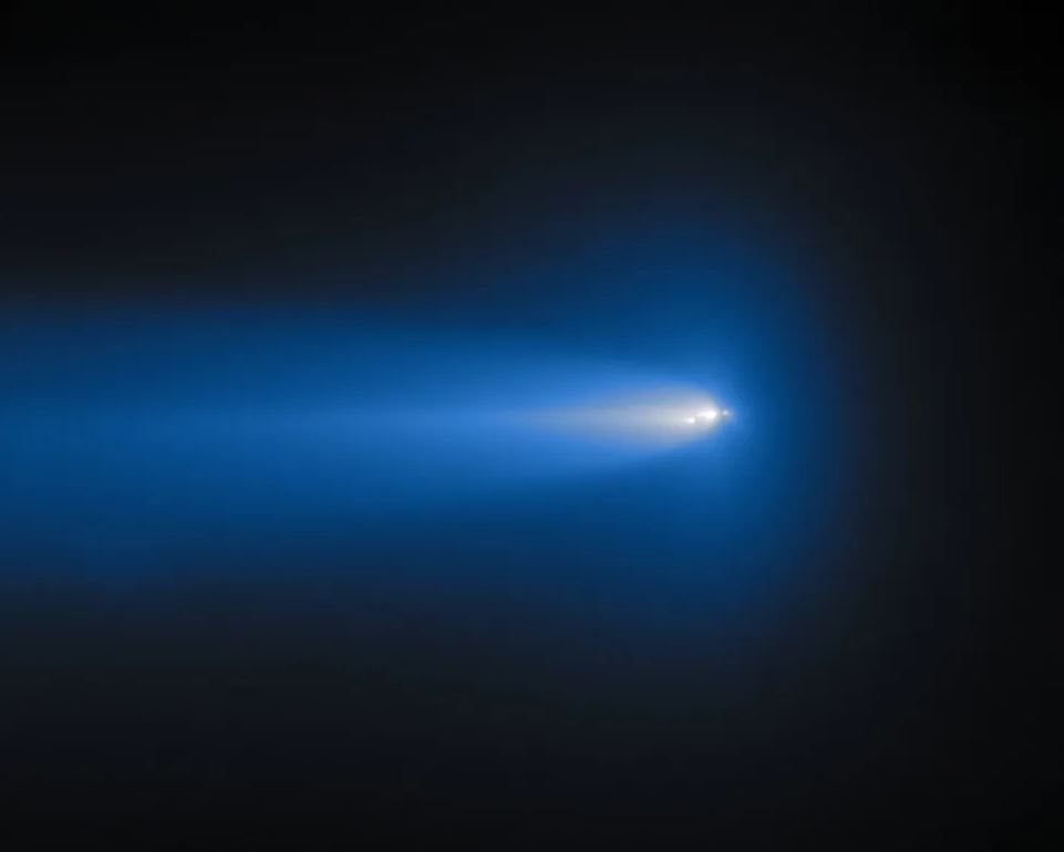 Комета C/2025 K1 (ATLAS), когда она начала распадаться, по снимкам телескопа «Джемини-Север». (Изображение: Международная обсерватория «Джемини»/NOIRLab/NSF/AURA/Б. Болин.